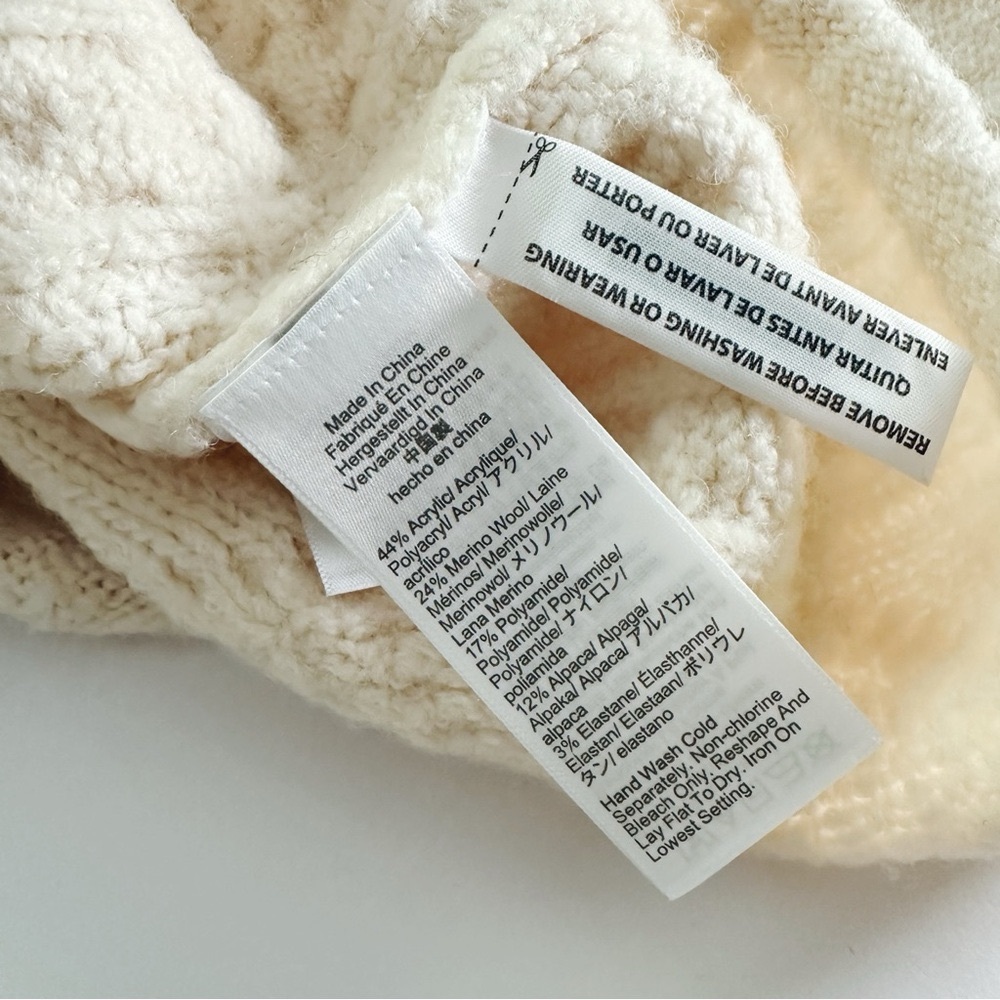 J.Crew Cable Knit Chunky Sweater Beige - Picture 6 of 6